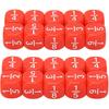 Fraction Dice, 20Pcs Multi Faceted Math Fraction Dices Fraction Dice Class Set Table Game Accessories for Kids Math Practice (Red)