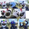 Motorcycle Helmet Cartoons Plush Helmet Protective Cover Helmet Full Face Covers for Outdoor Fun Christmas Personalized Helmets