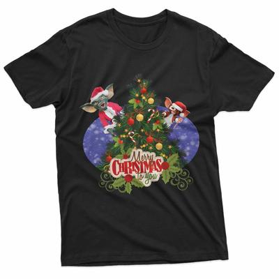 80S Vintage Christmas Funny Horror Movie 100% Cotton T-shirt Mens Tees Top