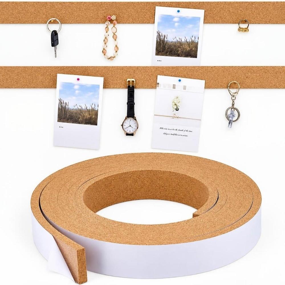 Multifunctional Self-Adhesive Cork Board Strips Bulletin Board Strips Living Room Decor