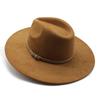 Wish Suede Top Hat Men And Women Couple Flat Brim Hat Flat Brim Gentleman'S Hat