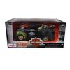 Maisto 1:24 Harley-Davidson Pickup Truck & Motorcycle Diecast Model Set, Green Black, 1 Set
