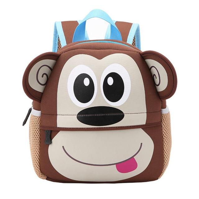 3D Animal Kinderen Rugzakken Merkontwerp Meisje Jongens Rugzak Peuter Kinderen Neopreen Schooltassen Kleuterschool Cartoon Tas