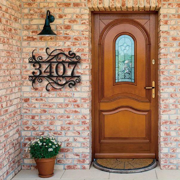 Personalized Durable Metal Address Sign: Name & Number Outdoor Wall Art