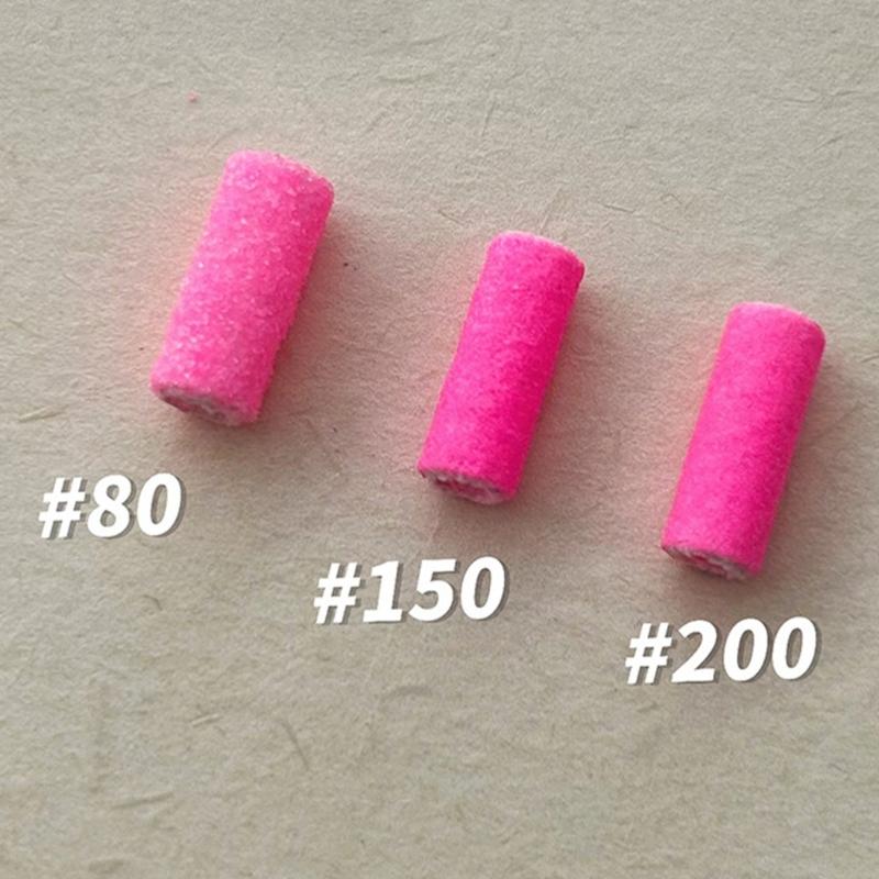 50Pcs Nail Sanding Bands With Mandrel Bit for Acrylic Nails Gel Manicure and Pedicure Tools 180-200 Grit Nail Care