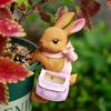 Animal Potted Plant Statue Cute Garden Statues Hanging Rabbit Outdoor Decoration