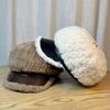 New Octagonal Hat for Women In Autumn and Winter Fashionable and Warm Face Showing Small Plush Duck Cap