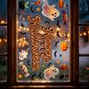 PVC Elektrostatische Stickers Halloween Statische Raamstickers, Glas met Spook Kat Vleermuis Winkel Displays Patronen, Herbruikbare Feeststickers voor Ramen Feest