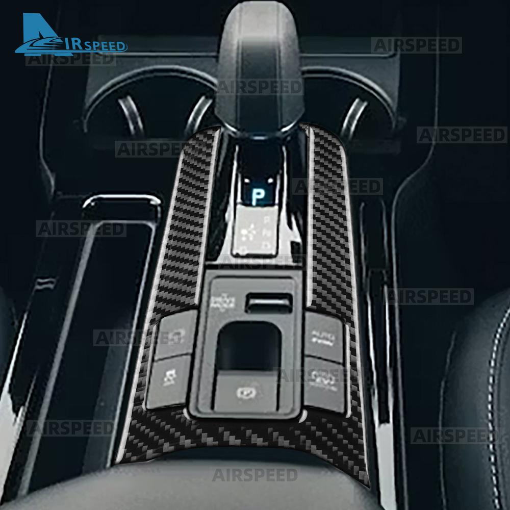 Outer Inner Gear Shift Panel For Toyota Prius 60 Series 2023 2024 2025 LHD RHD Real Soft Carbon Fiber Sticker Car Accessories