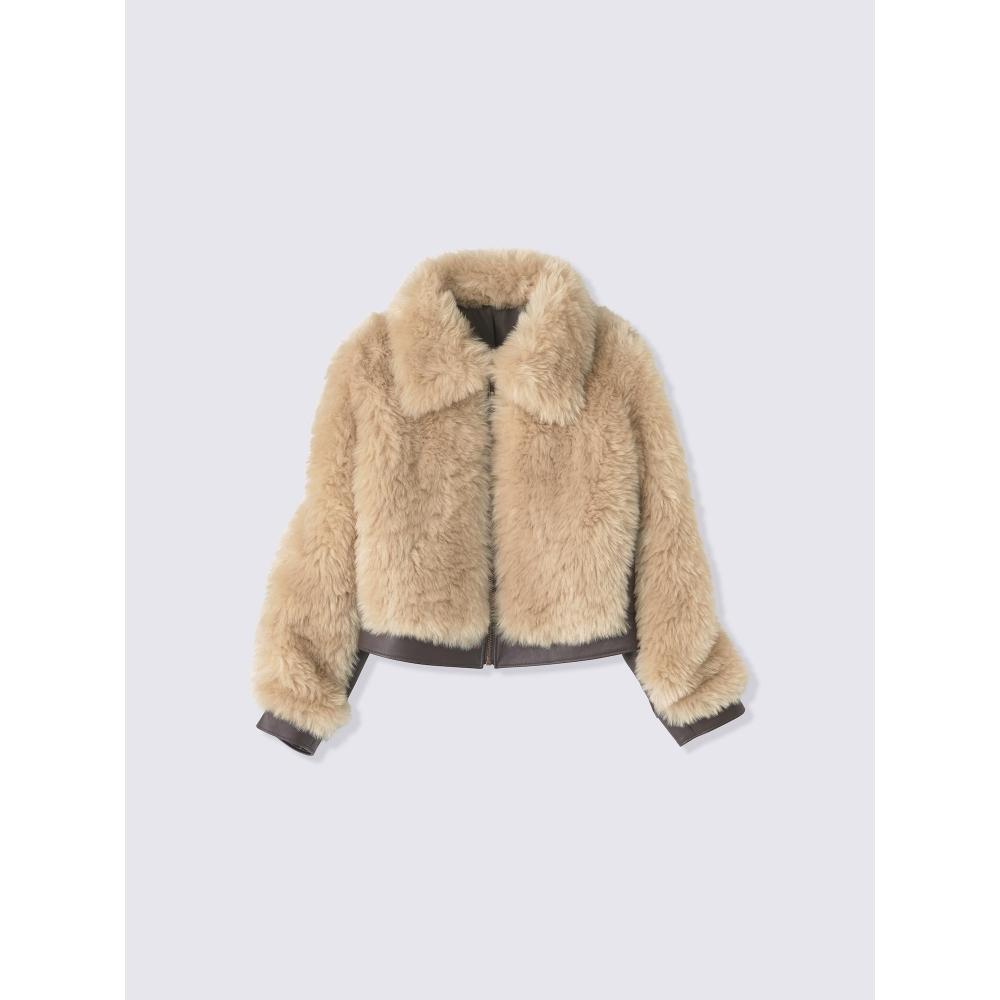 Gu By Uniqlo Fluffy Combination Blouson