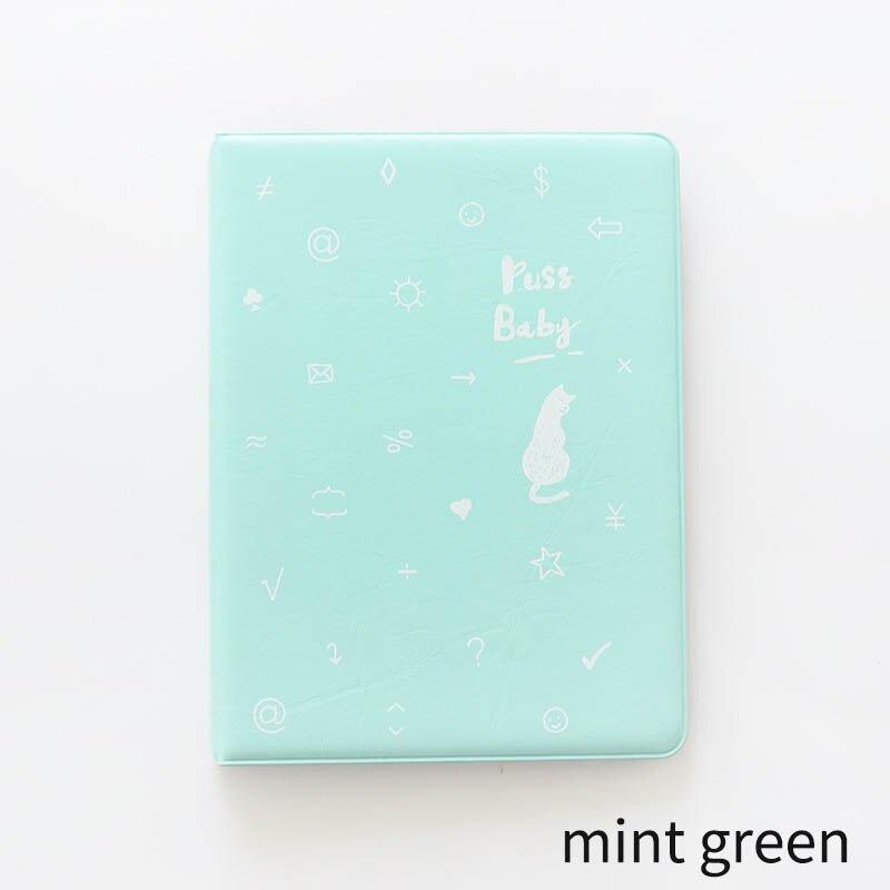 

4 Inch Insert Type Cartoon Cat Baby Large Capacity 72 Pockets Photo Album Birthday Students Friends Family Gift. Blue