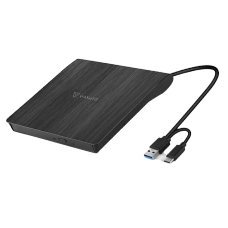 External CD DVD Drive Windows 11 Compatible USB Usb Mac External DVD Drive WAYetTO PC Portable Drive Write Read 3.0 Type-C DVD-RW CD-RW