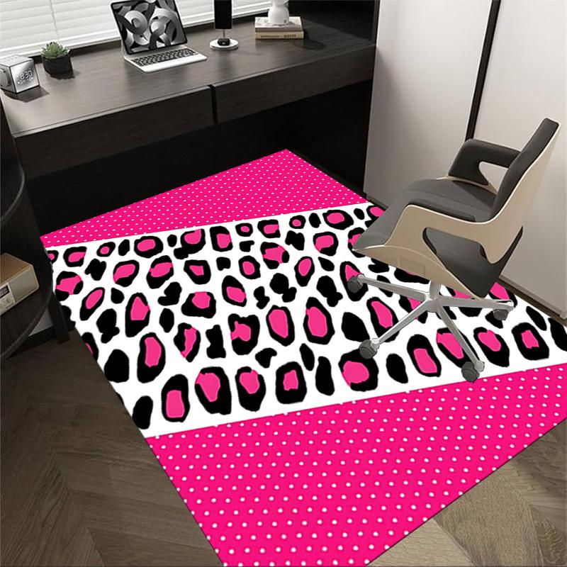 1 Stück Gepardenmuster Polka Dots Extra Groß Rutschfester Teppich, Büro, Familie, Schlafzimmer, Studio - Großer Teppich für Innenbereiche, Lebendige Farben - W296