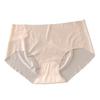 Women's Ultra Thin Ice Silk Underwear Seamless Mid Waist Briefs Quick Drying Breathable Invisible Panties