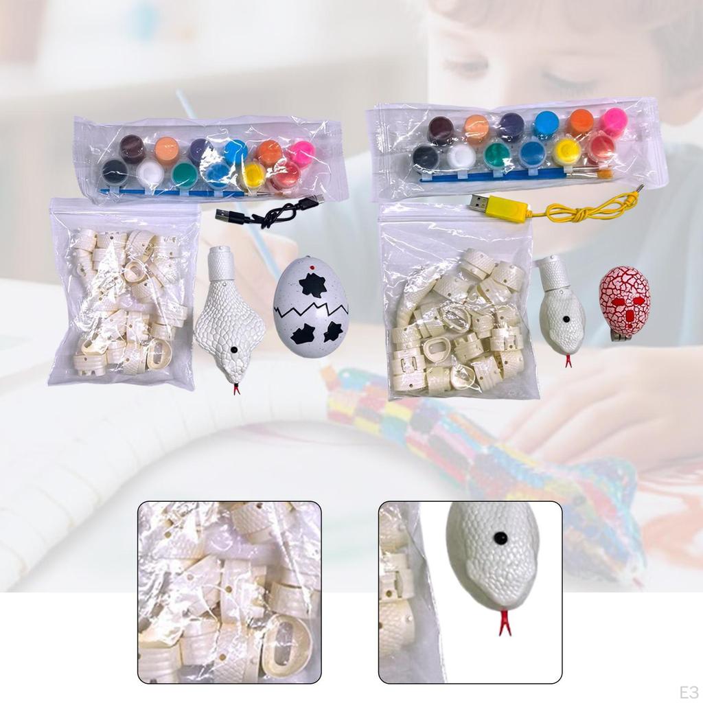 DIY Remote Control Snake Obstacle Avoidance Hand Painting Graffiti RC Animal