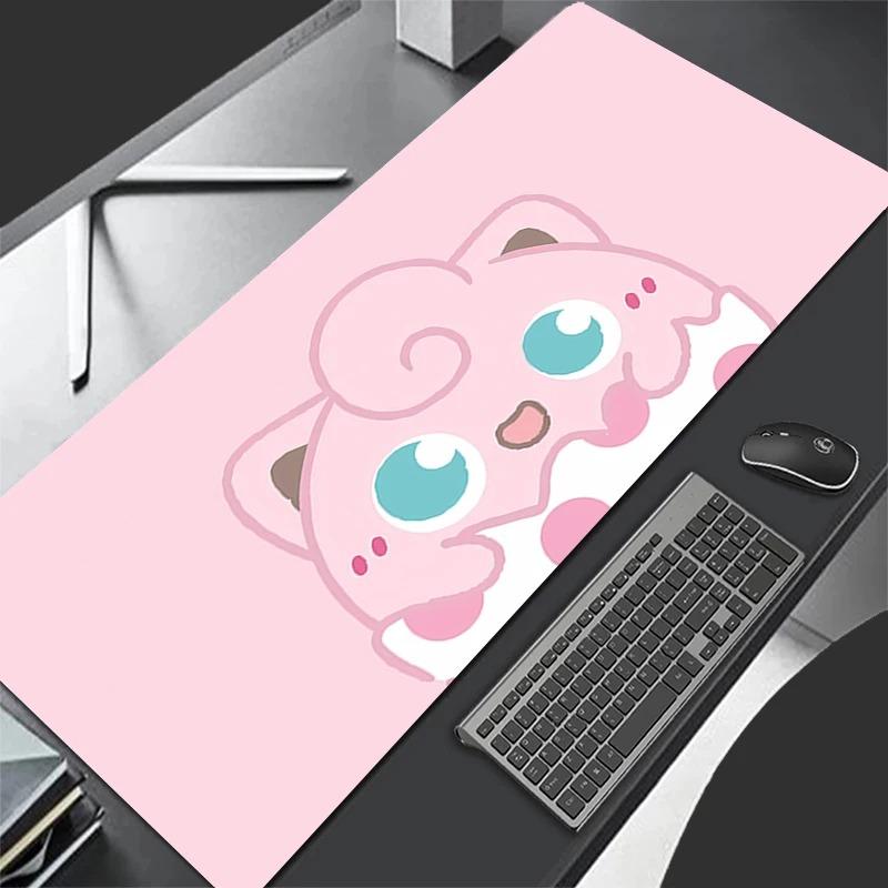 PPokemon Jigglypuff XXL Anime Gaming Mouse Pad Large Desk Mat Keyboard Pad for PC Laptop Gamer Gaming Accessories