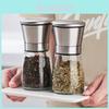 Premium 304 Stainless Steel Pepper Grinder Manual Spice Jar Elegant Glass Design
