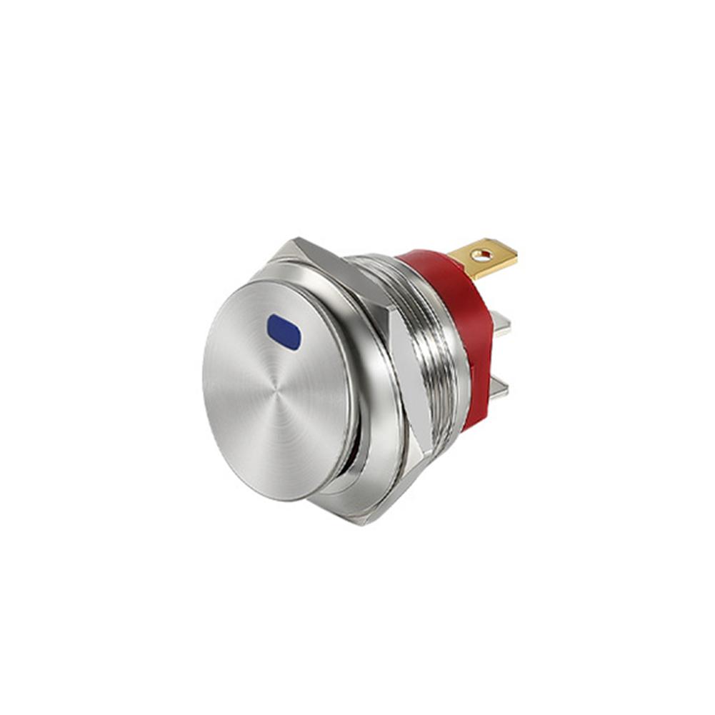 12V-24V 20A Car 22mm Switches Button Round Shape Rocker Switch Stainless Steel Self-locking Two Positions Button ON-OFF 3 Pins Battery Switches5