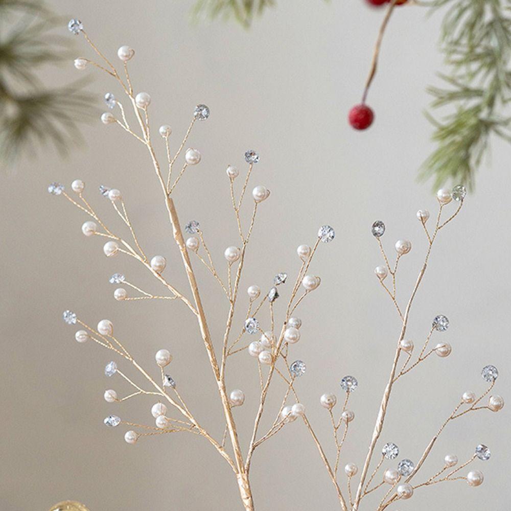 Transparent Artificial Glitter Christmas Branches  Wedding Party Supplies