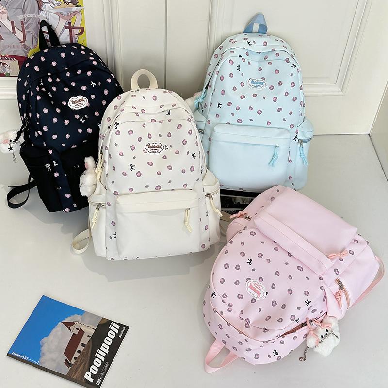 Japanese Style Girly Backpack for Female College Students, High-Value Large Capacity Niche Backpack for Middle and High School S