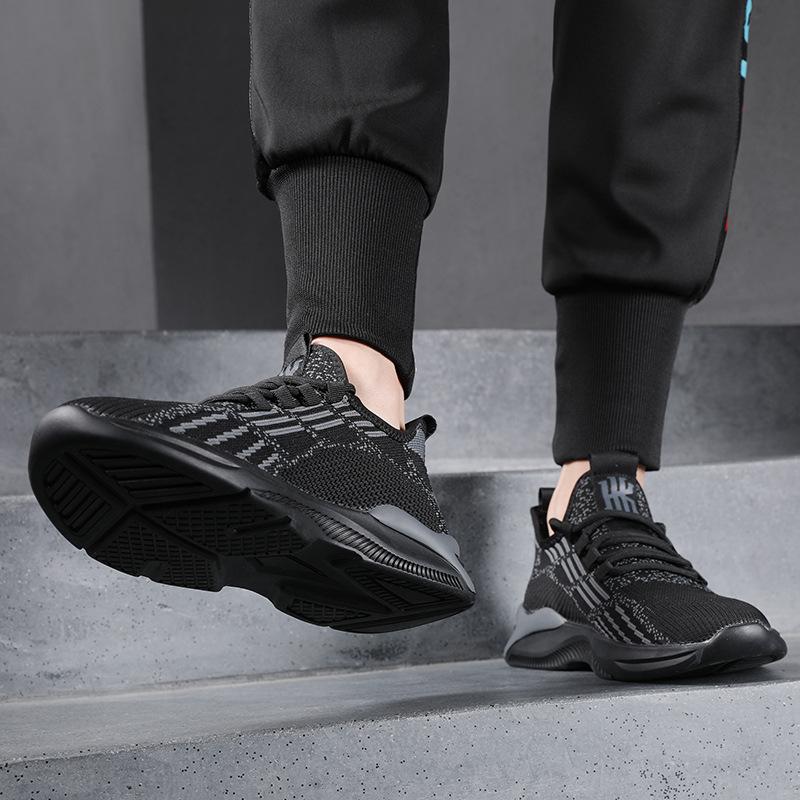 Spring and summer fly-woven men's shoes men's mesh sports shoes breathable casual shoes trendy men's Wenzhou breathable and comfortable