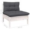 VidaXL Bois de Pin Massif Canapé Central de Jardin avec Coussins Canapé Central de Patio Meuble de Terrasse Canapé de Jardin 806635