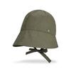 VARZAR VA Curved Oval Metal Bonnet Hat Khaki