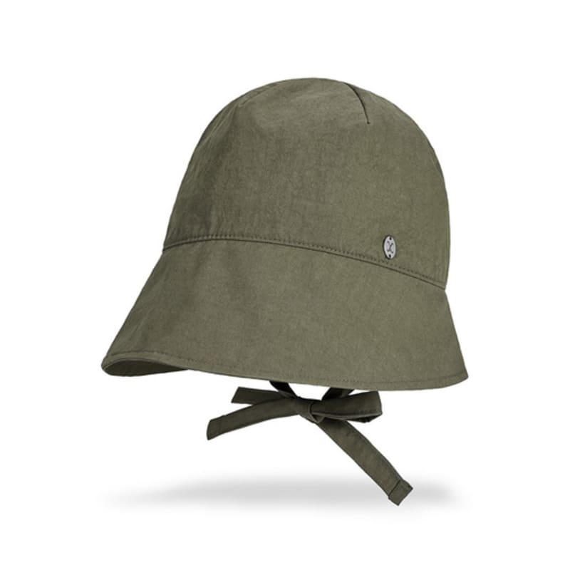 VARZAR VA Curved Oval Metal Bonnet Hat Khaki
