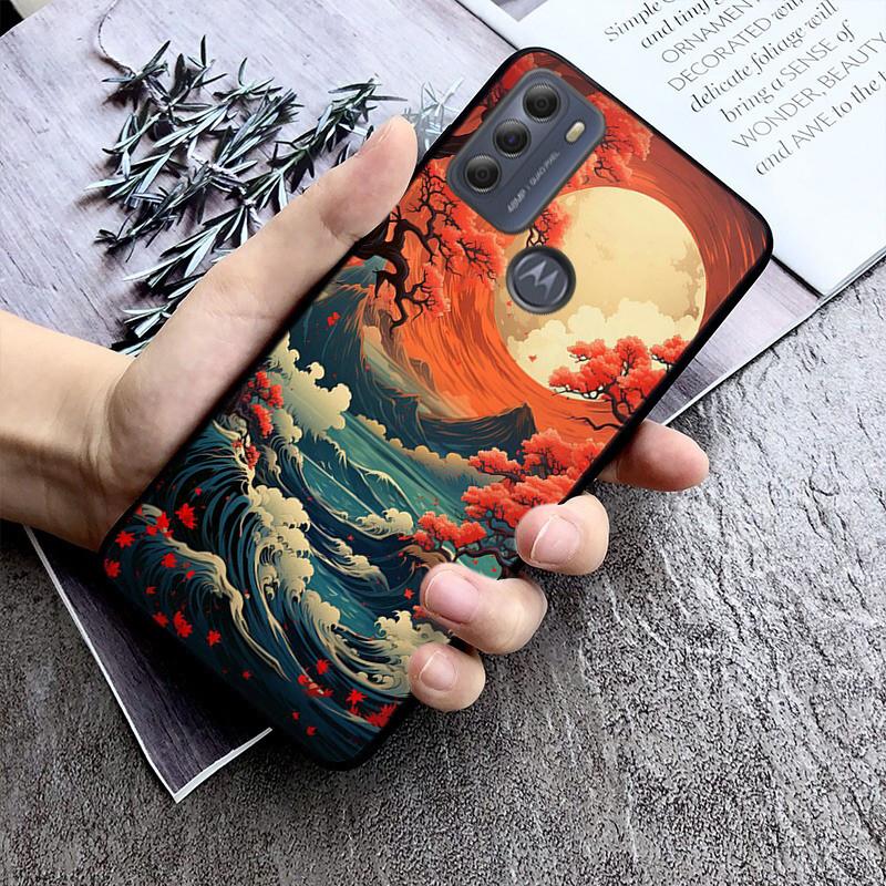 Great Wave Of Kanagawa Art Case For Motorola G84 G22 G32 G34 G52 G10 G20 G30 G60 G60S G13 G50 G54 G62 G53 G72 G85 G24 Power