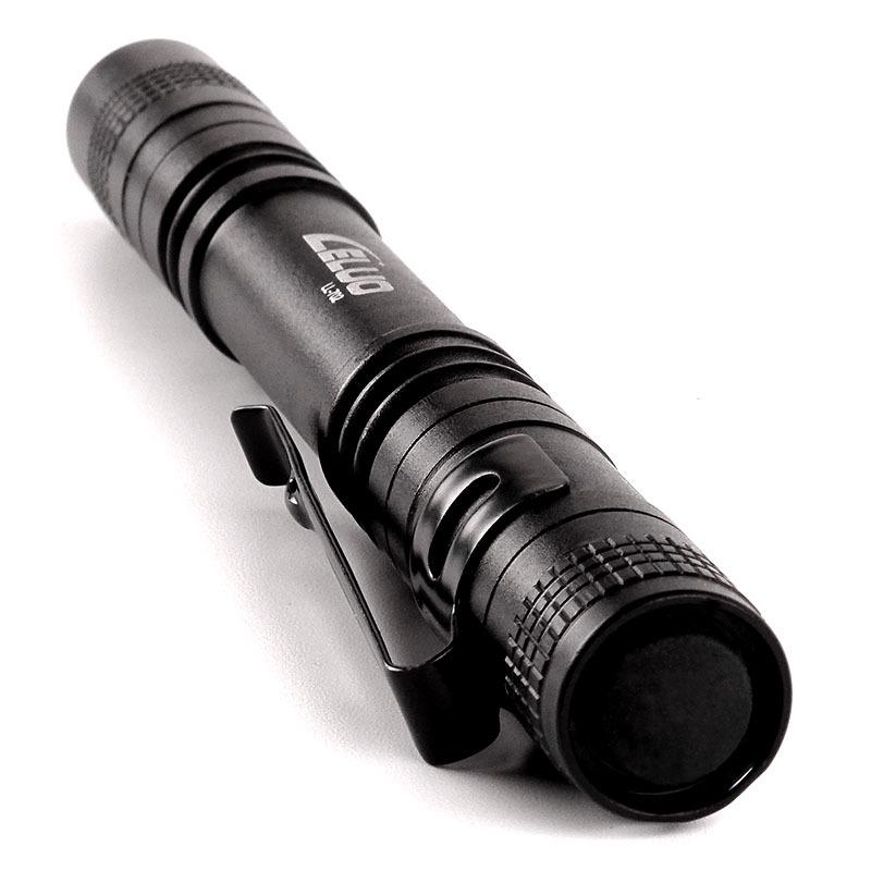 Compact High-Intensity LED Flashlight: Portable, Long-Range Pen Clip Light In Yellow and Purple for Students and Outdoor Use