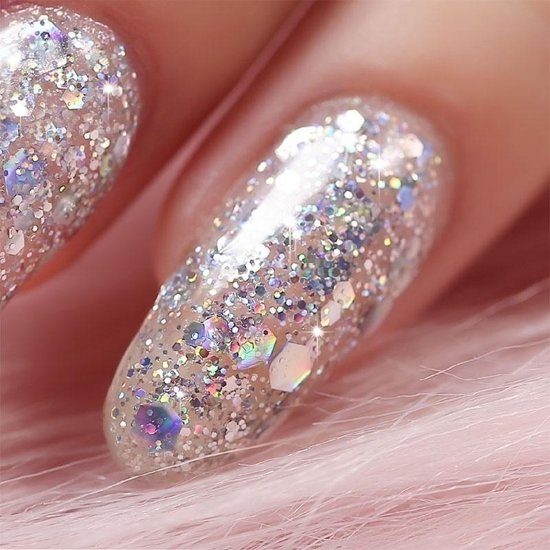 Buy Gel Nail Polish Glitter Paint Hybrid Varnishes Shiny Top Base