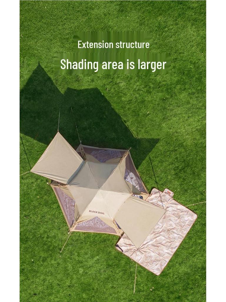 BLACKDOG Hexagonal Automatic Folding Tent: Quick-Open, Rainproof, Sun Protection for Camping and Outdoor Use