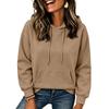 Felpa Casual da Donna Colore Spalle Cadenti Manica Lunga Pullover