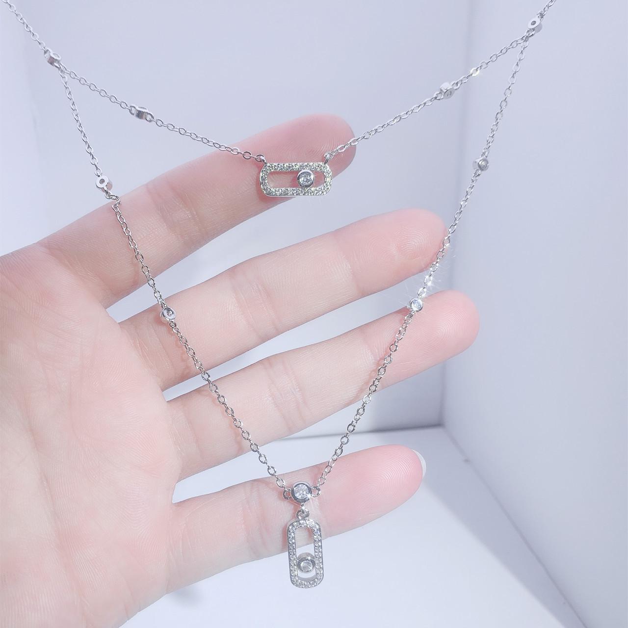 

Женское колье из циркония в два слоя: Элегантные, нишевые модные украшения