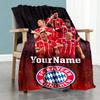 Bayern Munich Customize Your Name Blanket Lightweight Customizable Blanket Ultra-Soft Throw For Nap Office Bed Seaside Four Seasons Universal