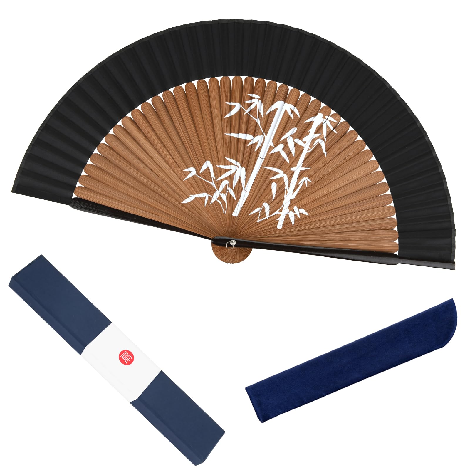 

Dockii Складной Сделано в Подарочной Коробке и Сумке Идеально для Лета Кабуки Фейерверки Японский Синий Мужской Веер, Прочный, Япония, Легкий, Популярный, Мужской,