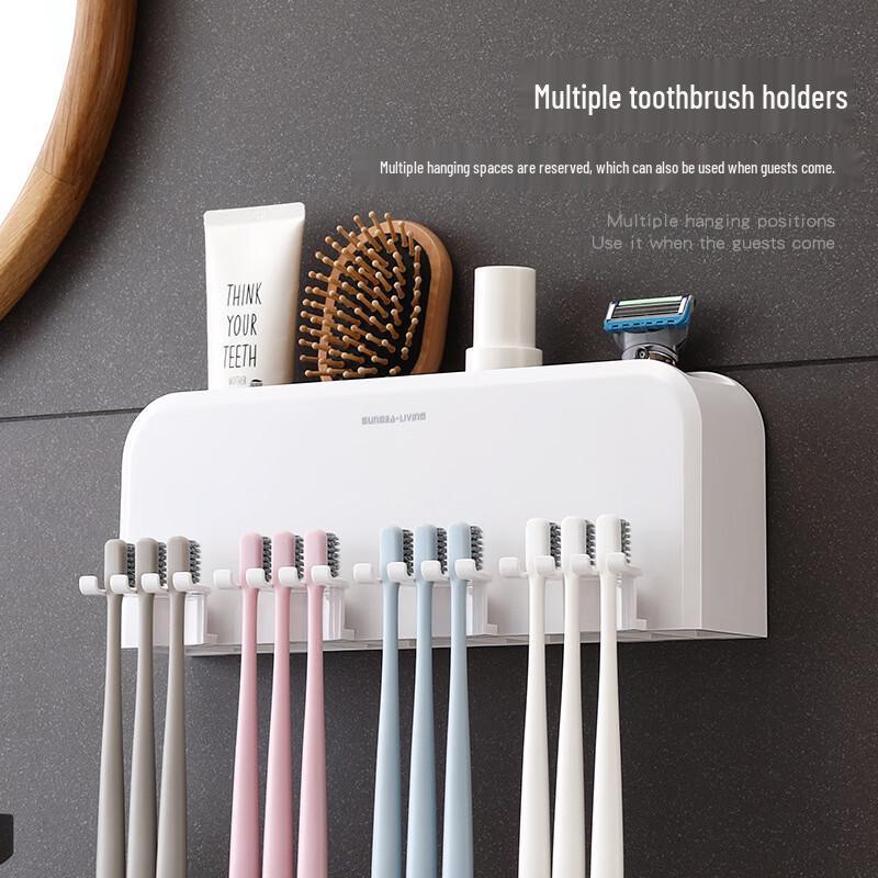 Wall-Mounted Toothbrush and Cup Holder