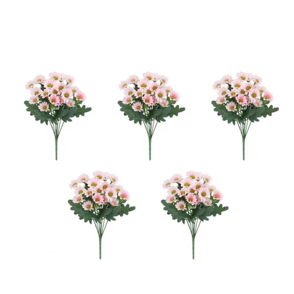 5 Bundle High Fidelity Gradient Artificial Daisy Bouquet  DIY Flower Arrangement