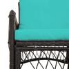 Garden Chair with Cushion Black 73 x 61 x 77 cm Poly Rattan