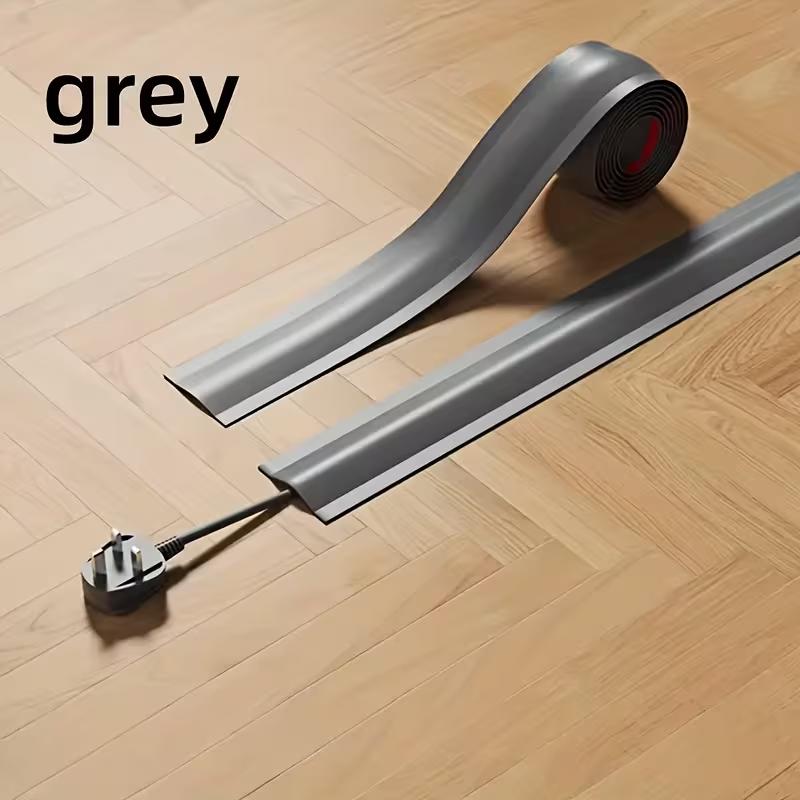 1PC 1/3meters PVC Floor Cable Protector Self Adhesive Wire Cover Flexible Cable Duct Cord Hider For Home Office Desk TV Computer