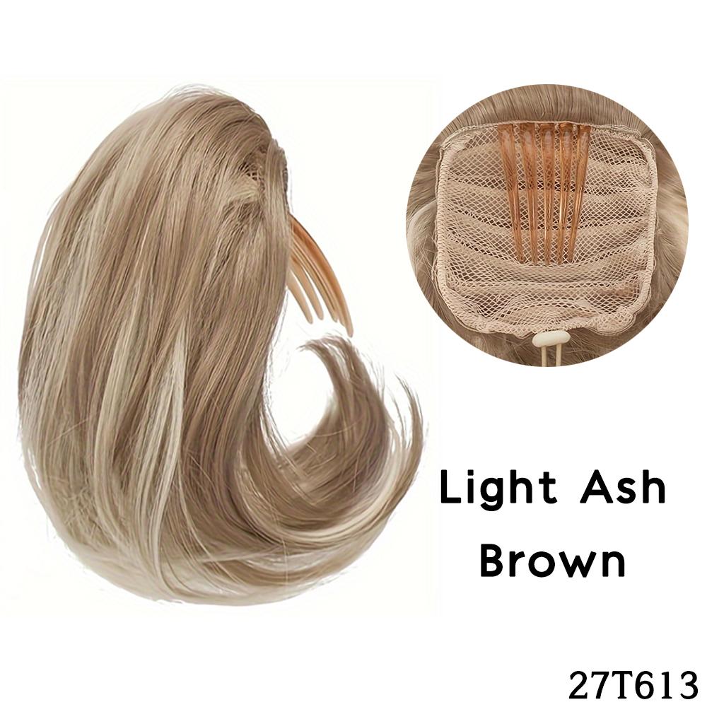 XINRAN Hair Bun Hairpiece Synthetic Short Ponytail Bun Extension Hair Drawstring Bun Hair Pieces Wig For Women Cosplay Wear