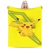Funny 3D Pikachu Dotted Face Blanket Pokemoned Travel Flannel Bedding Throws For Living Room Soft Warm Quality Bedspread Gift