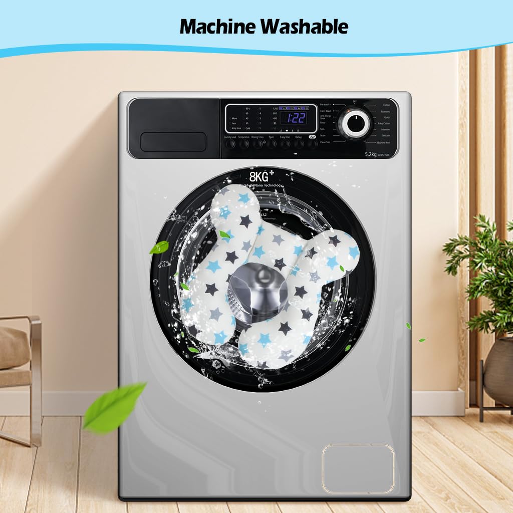 Kinderwagen, Kinderautositz, Kopfstütze, Cartoon-Muster, Nackenstütze, Nackenschutz, waschbar