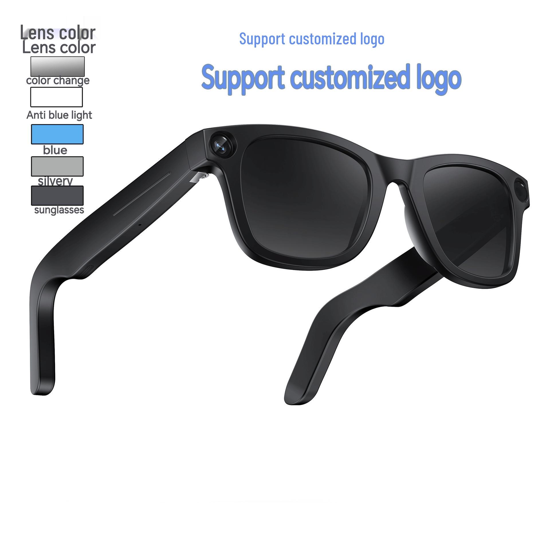 Cross-border Smart Glasses with 800W HD Camera, Bluetooth, Video Recording, AI Translation & Shooting Recognition.