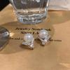 Silver Needle Zirconia Pearl Stud Earrings: High-End, Versatile, Exquisite Fashion Accessories for Women.