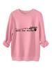 Women's Winter Unfit Simple Loose Fleece-Lined Pullover Hoodie