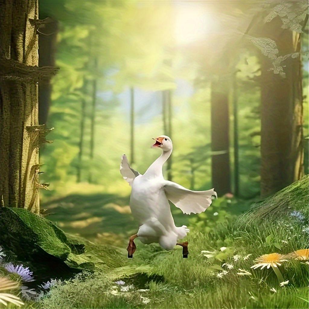 Funktionale Gartenstecker in Gänseform, Gänsefiguren, Gartenstecker aus Acryl zur Osterdekoration im Außenbereich