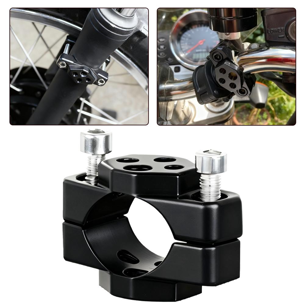 Motorcycle Handlebar Clamp Bumper Mount Bracket For Spotlight Headlight Fog Light Holder Motorbike Modification Accessories