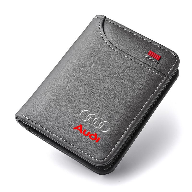 For Audi 8P PU Leather Car Driving Document Bag ID Passport Card Wallet Card Pouch For Audi A1 A2 A3 A4 A5 A6 A7 A8 Q2 Q3 Q5 Q7 Q8 S3 S4 RS5