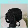 Mini Sac à Bandoulière Élégant Moderne pour Étudiant Tissu Doux Accessoire de Voyage Élégant En Noir Blanc Rose Ou Marron